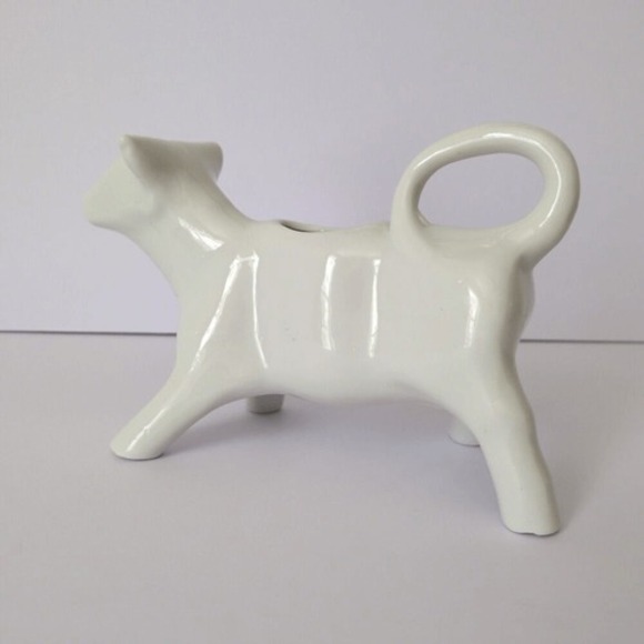 Porcelain Cow Creamer White‎ 4 oz Pitcher - Picture 3 of 5